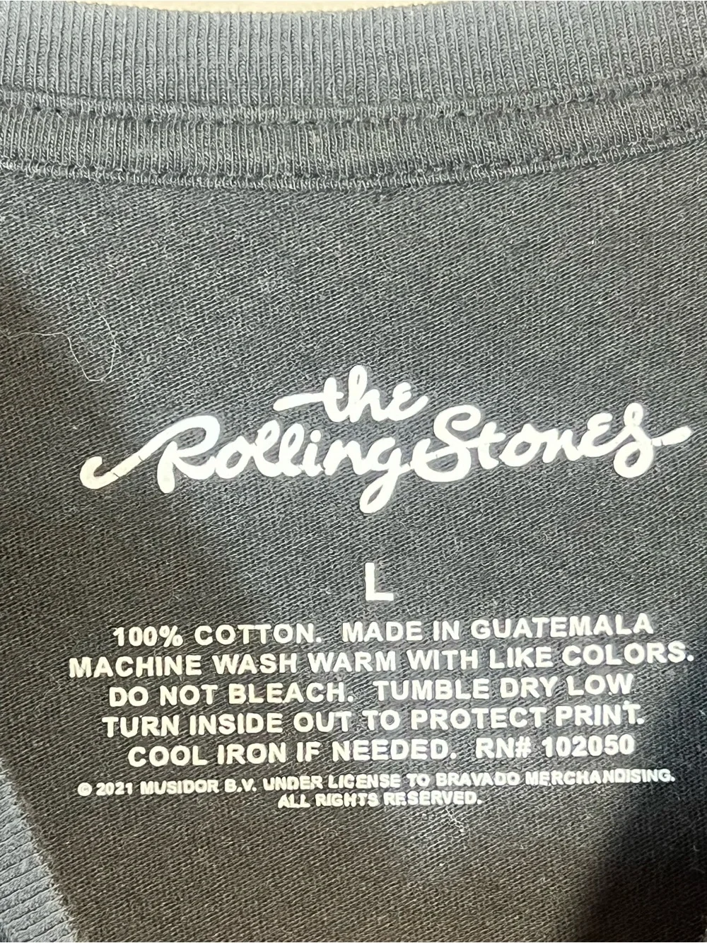 The Rolling Stones 1975 US Tour Black Graphic Band T Shirt Size L Rock Tee
